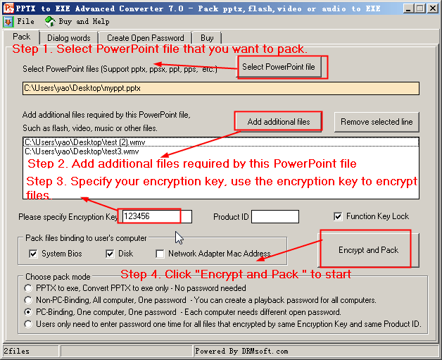 how to convert pptx to exe